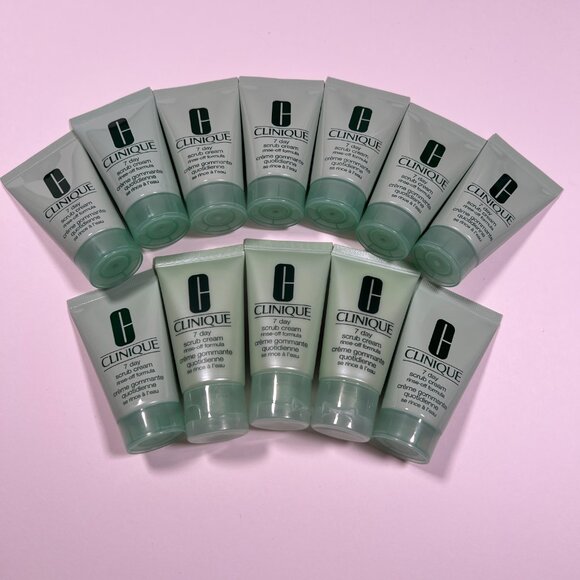 Clinique 7 Day Scrub Cream Rinse-Off Formula Travel Sample Mini Size Lot of 12 - Picture 2 of 4